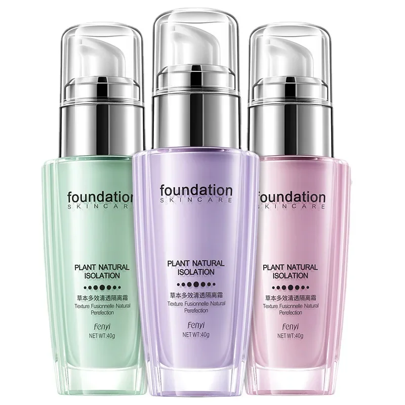 Three Colors Liquid Concealer Mixed Isolation Lotion Makeup Invisible Pore Moisturizing Bright Skin Face Primer Base Foundation