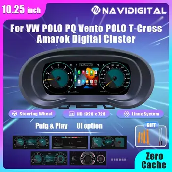 Panel de instrumentos digital Navidigital para VW POLO PQ Vento/POLO T-Cross/Amarok, compatible con Carplay, panel de instrumentos, cabina. 1