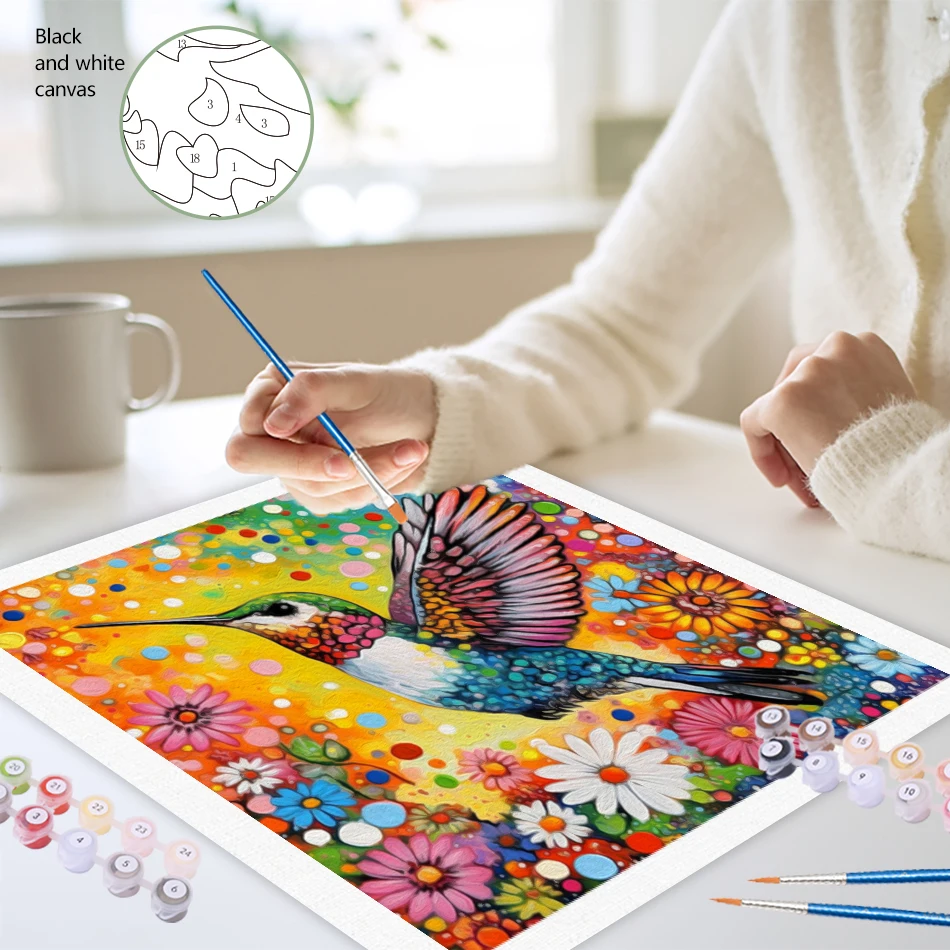 SDOYUNO-Painting Kit By Number Crafts Supplies Adults Color Abstract Animals With Frame On Canvas Original Gifts Acrylic Paints