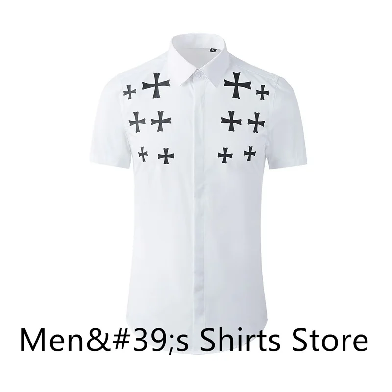 Men's Shirt 3D Printing Formal Wear Button Short Sleeve Shirt Daily Outing Business Office Clothing