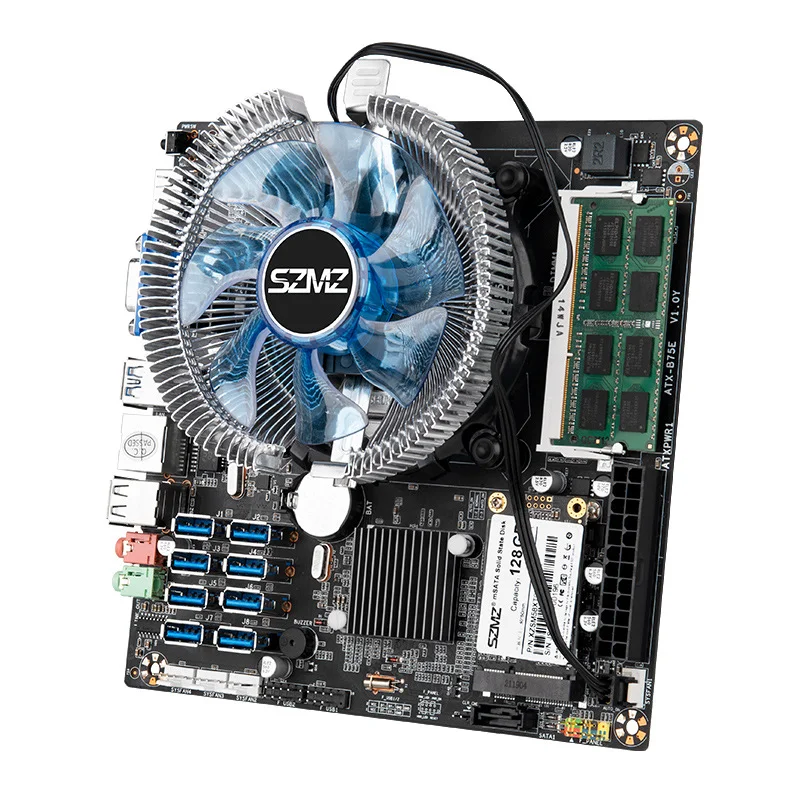 ATX-B75E computer Desktop motherboard DDR3 memory 128G Hard disk G530 processor CPU Heat sink