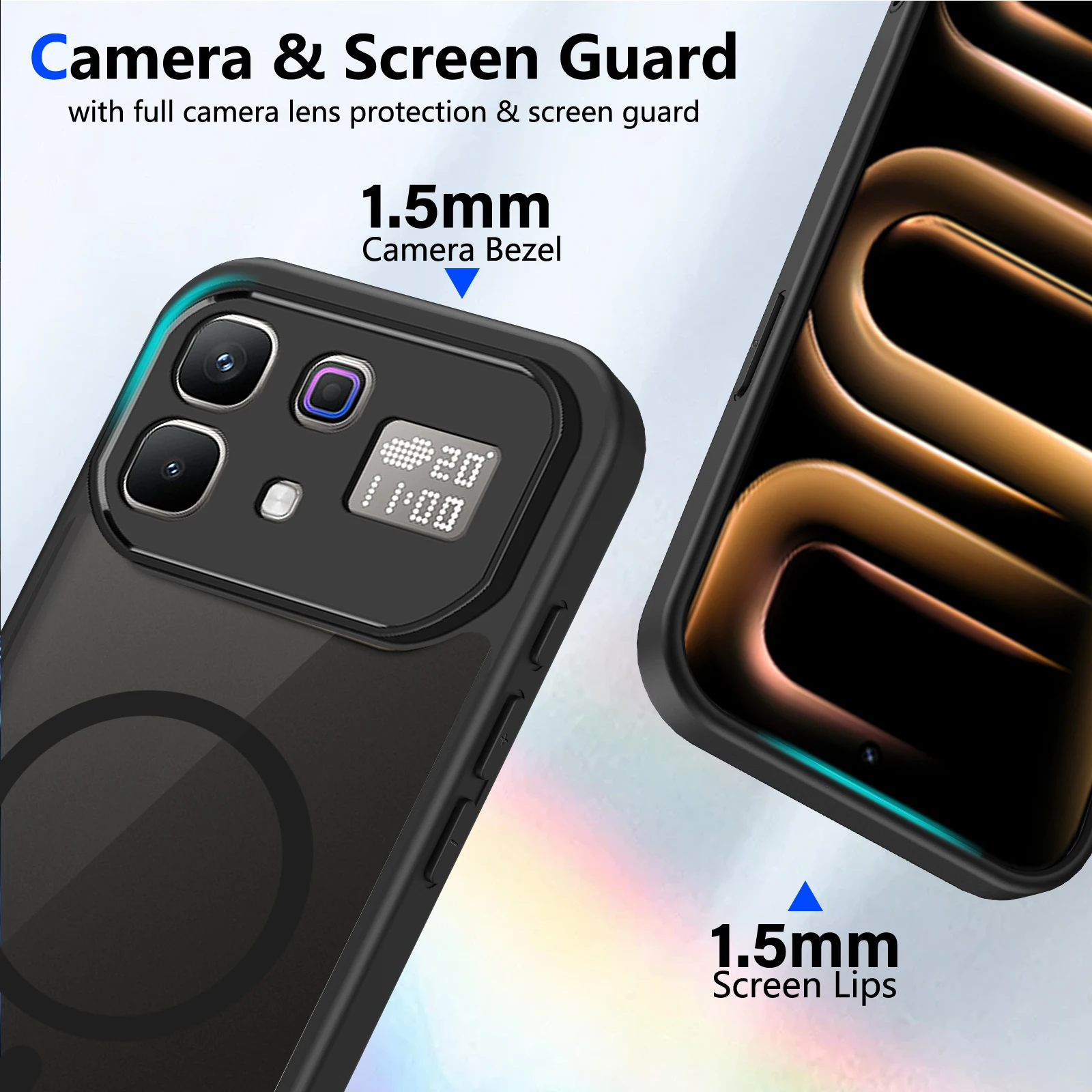 Translucent Luxury Matte Case with MagSafe Wireless Charging Compatibility