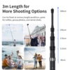 aMagisn 3M Invisible Selfie Stick , Carbon Fiber Extended Monopod 118" Long Pole for Gopro Max Insta360 X2 X3 X4 Accessories 5