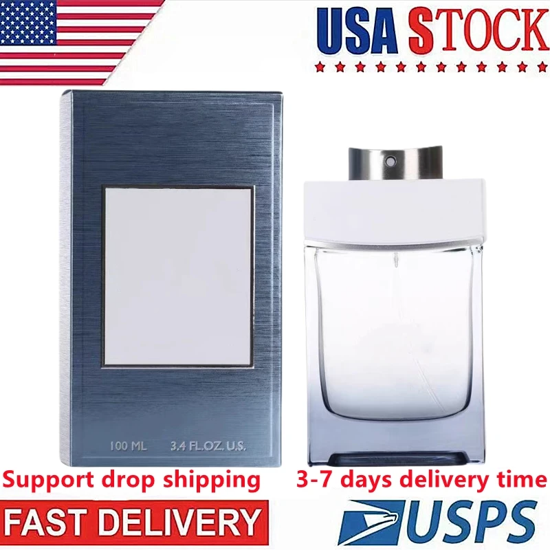 

3-7 Days Delivery Time in USA Man Glacial Essence Spray Male 100ml Luxury Glass Bottle Smell Wood Spray for Men