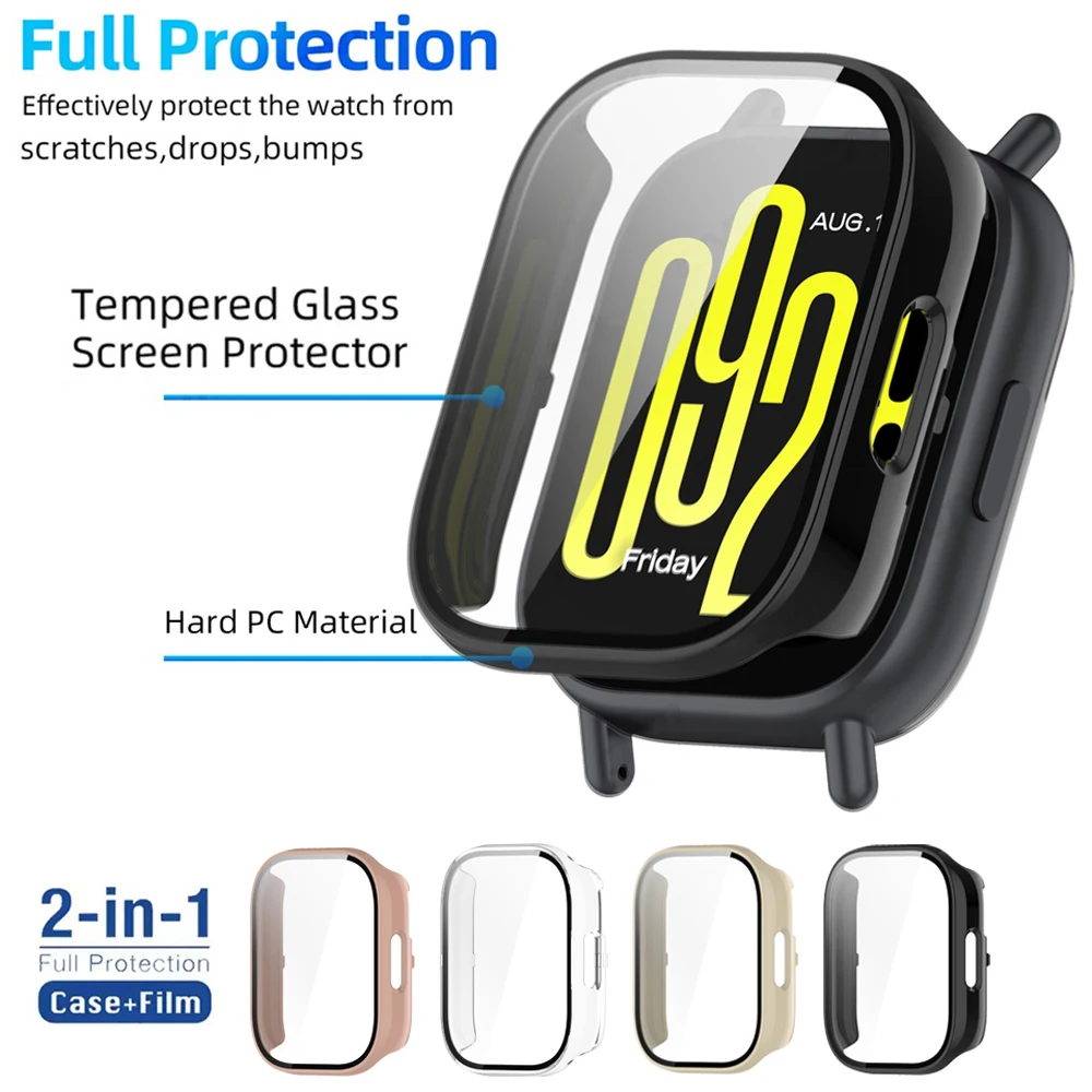 Durable Soft TPU Screen Protector Case with Tempered Glass