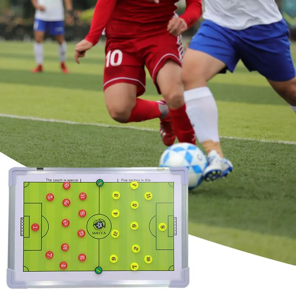 

Football Tactical Board Professional Soccer Coaching Scoreboard Set with Erasable Pen for Tactical for Coaches for Strategy