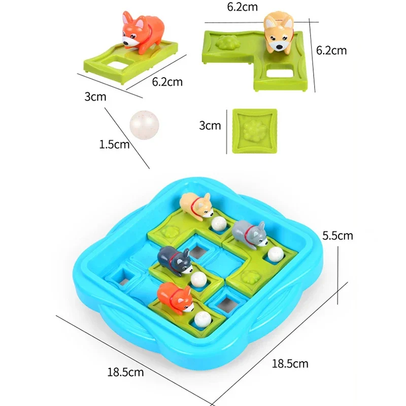 Children Educational Toys Naughty Puppy Push Bead IQ Puzzle Toys Board Games Montessori Logical Thinking Spatial Reasoning 6
