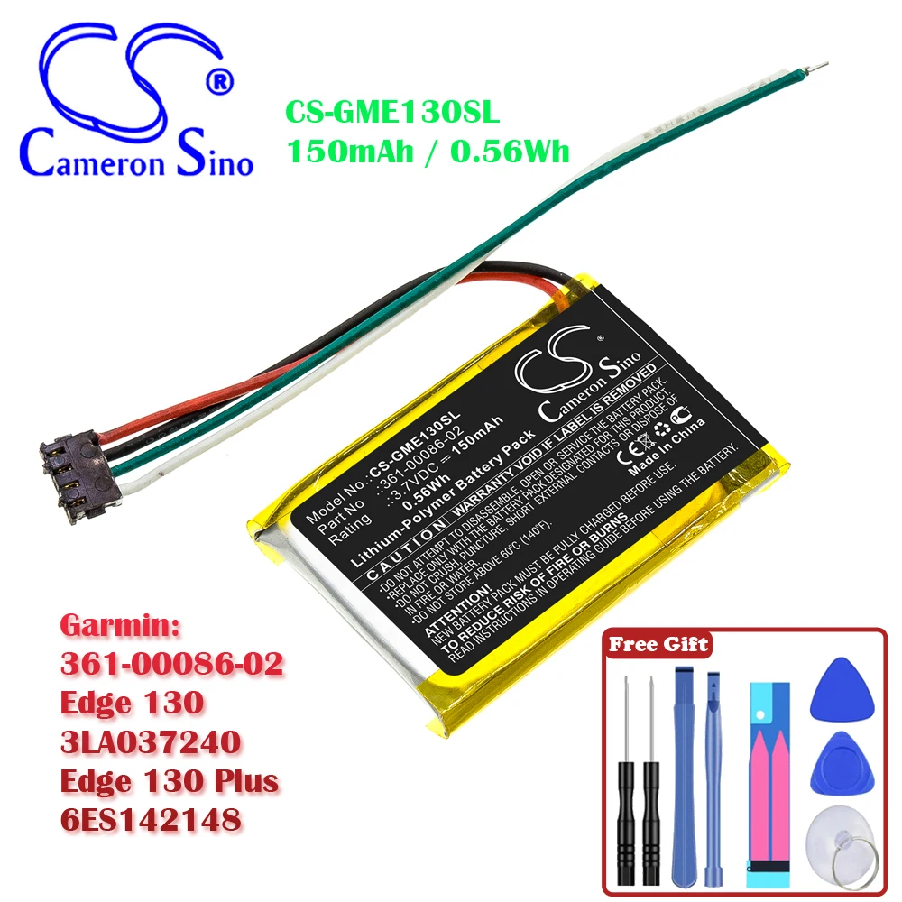 Gps, Navigatore 150Mah / 0.56 Batteria Per Garmin 361-00086-02 Edge 130 3 La037240 Edge 130 Plus 6 Es142148