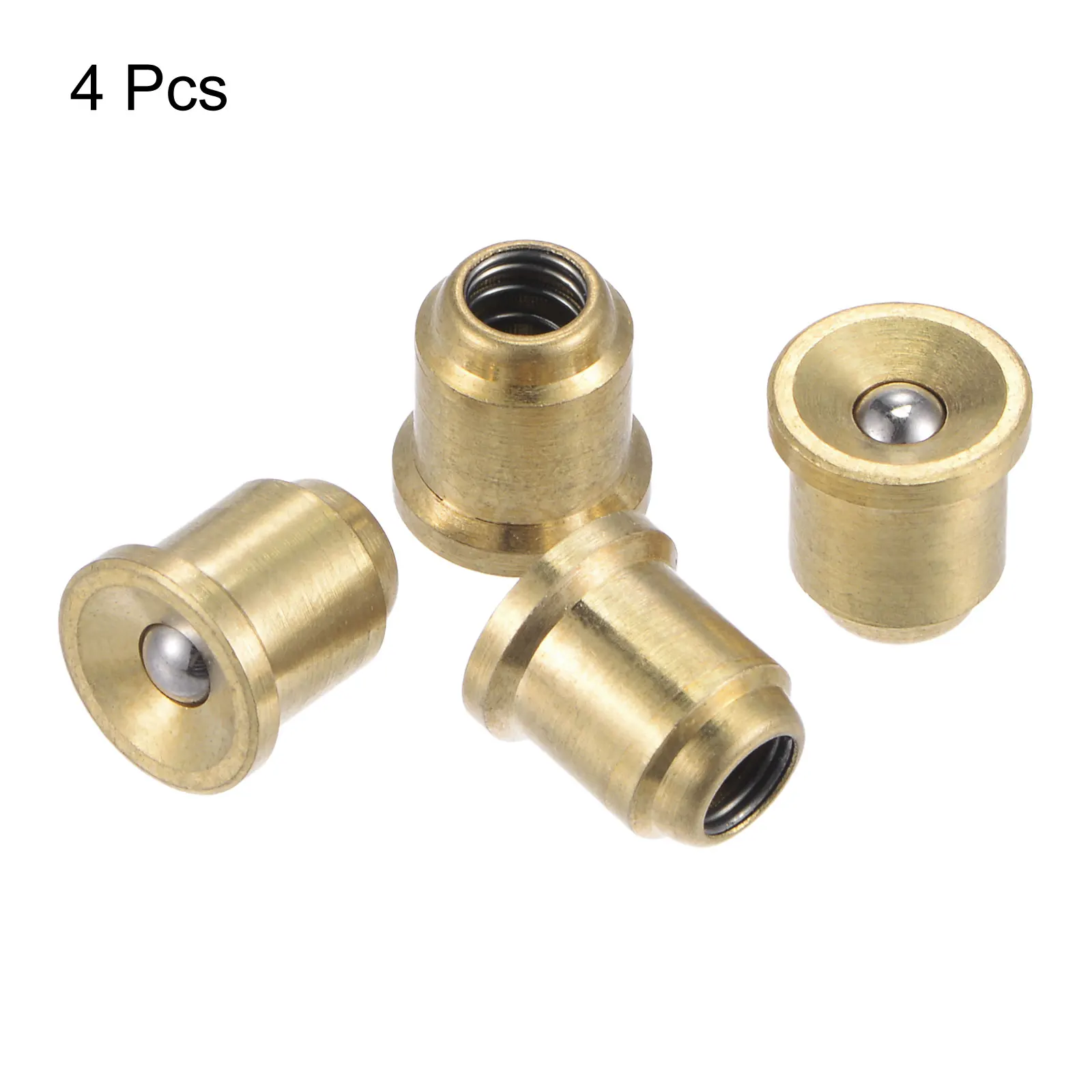 Uxcell 4Pcs Brass Push Button Flange Grease Oil Cup 8mm Ball Oiler for Lubrication System 3
