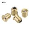 Uxcell 4Pcs Brass Push Button Flange Grease Oil Cup 8mm Ball Oiler for Lubrication System 3