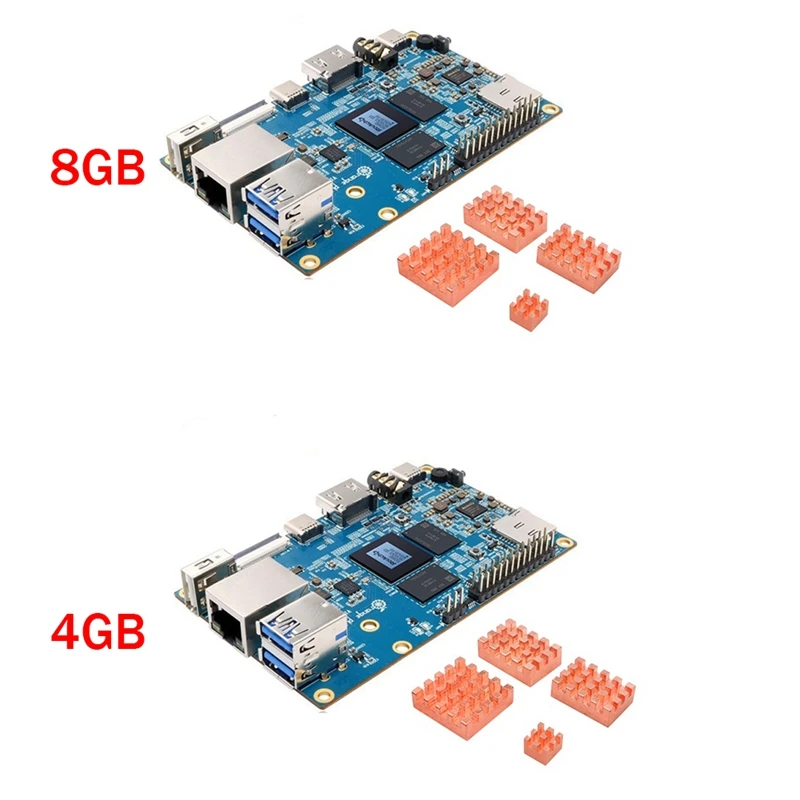 

For Orange Pi 5 Development Board Programming Motherboard RK3588S 8 Core 4GB Memory With Heat Sink