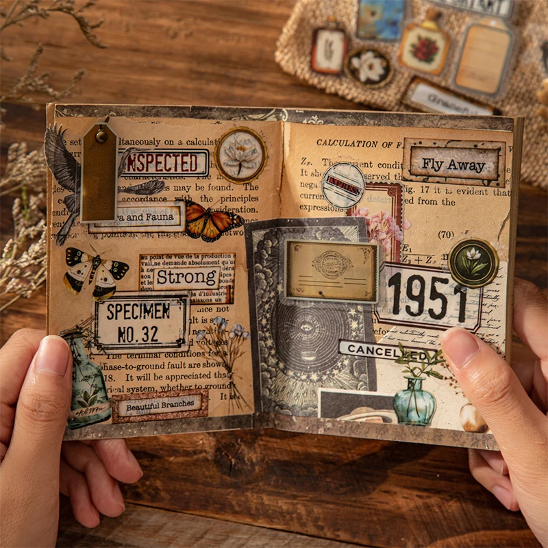 Journal GO 50pcs Vintage Collage Stickers Historical Creative Decorative Stickers for Scrapbook Junk Journal Collage
