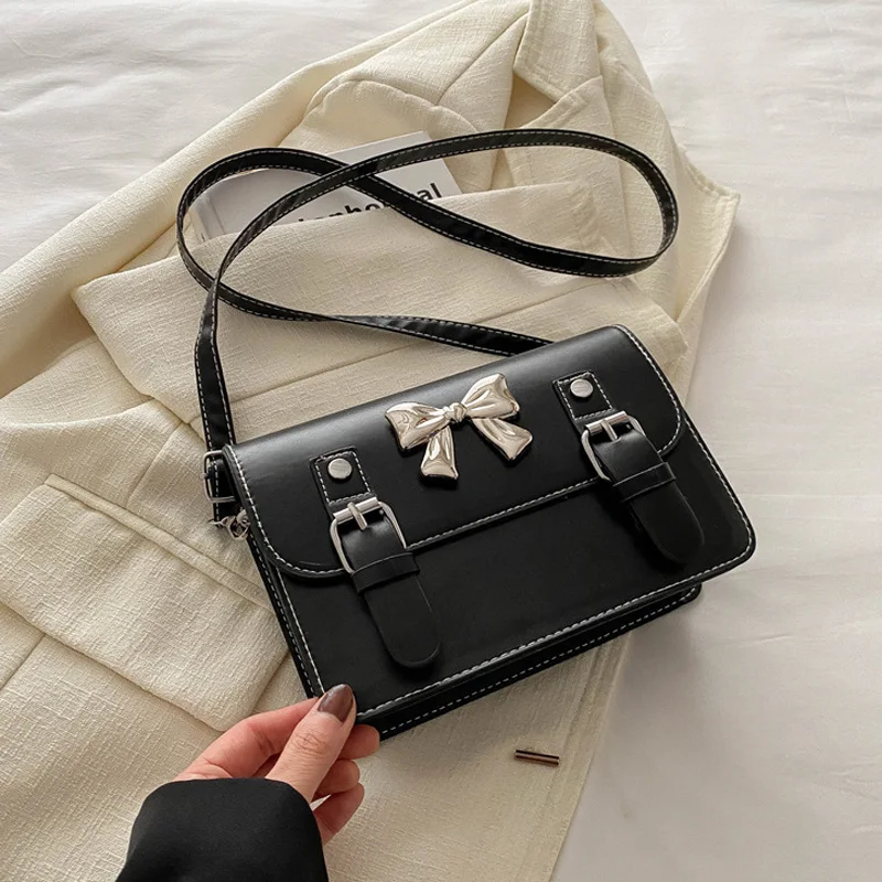 ENOPINK Women's Small Bowknot Crossbody Bag - Cute Mini Shoulder Bag/Clutch Purse With Zipper