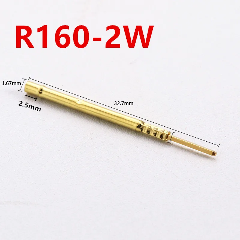 100PCS/Pack R160-2W Spring Test Probe Needle Tube Outer Diameter 1.36mm Total Length 32.7mm Probe Needle Seat