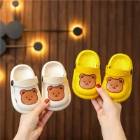Two-Styles Baby Summer Shoes Cute Bear Baby Sandals Beach Bathroom Toddler Boys Girls Anti-slip Slippers Newborn Infant Sandals 5