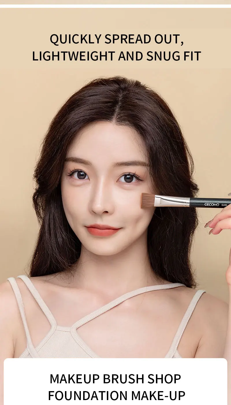 Description Picture 3 of itemLiquid foundation brush do not eat powder mask brush Flat head flat head traceless light base makeup brush makeup tools