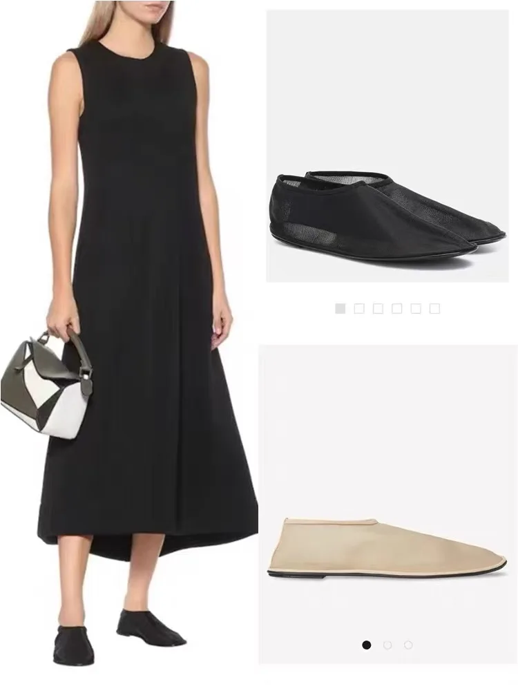 Elegant and Cozy Transparent Gauze Loafers for Women-vestes novas