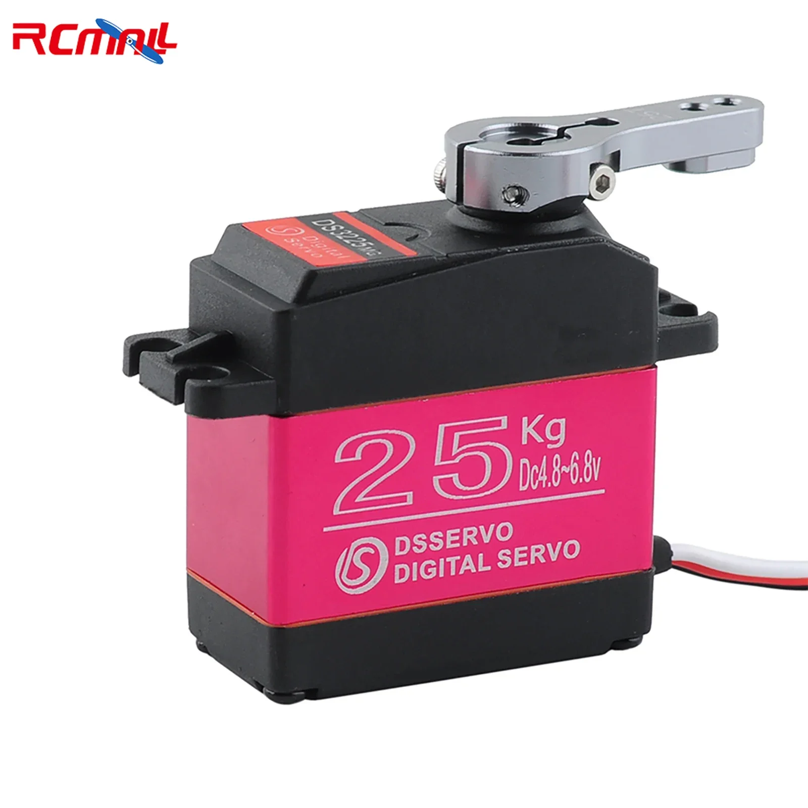 Servo numérique DS3225 25Kg haut couple 180/270° pour voiture RC et robotique, connecteur et câble de signal orange, rouge et marron