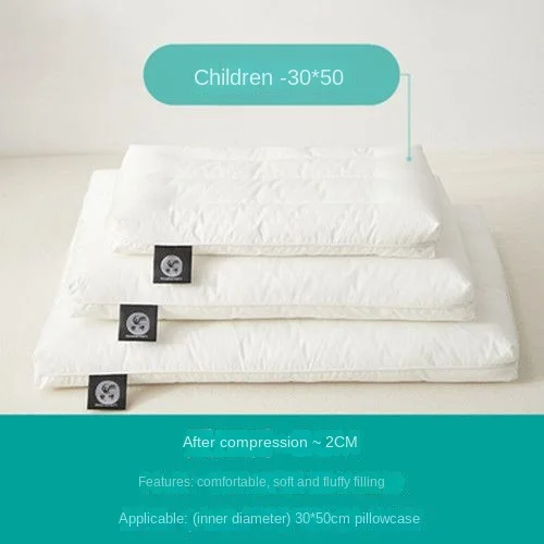 כרית לופט נמוכה מכותנה טהורה לתמיכה בצוואר למבוגרים זכר ונקבה סטודנטים יחידים רכים ודקים במיוחד לבנות