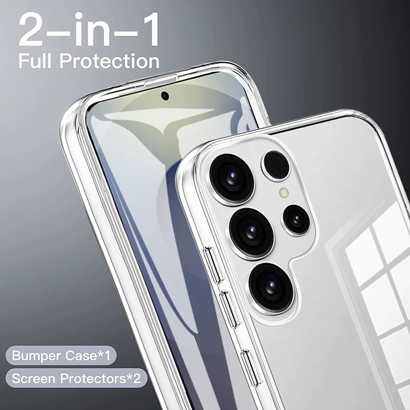 Slim Fit 360° Full Wrap Clear Silicone Anti-Drop Scratch Resistant Case