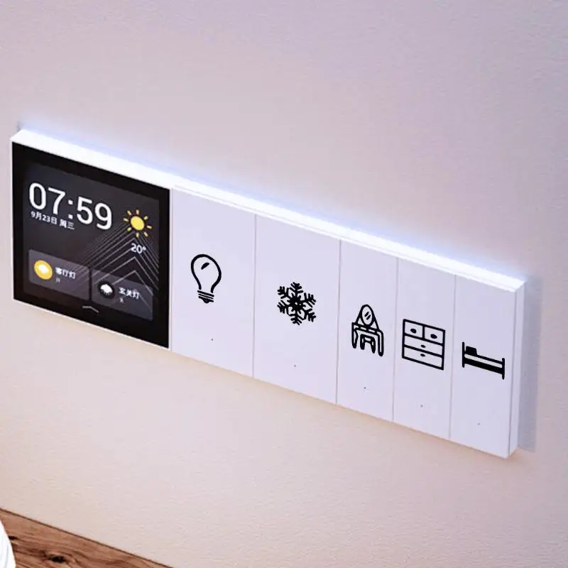Etichette adesive trasparenti per interruttori, impermeabili, per casa, ufficio, camera da letto, cucina (1 pezzo) - immagine 3