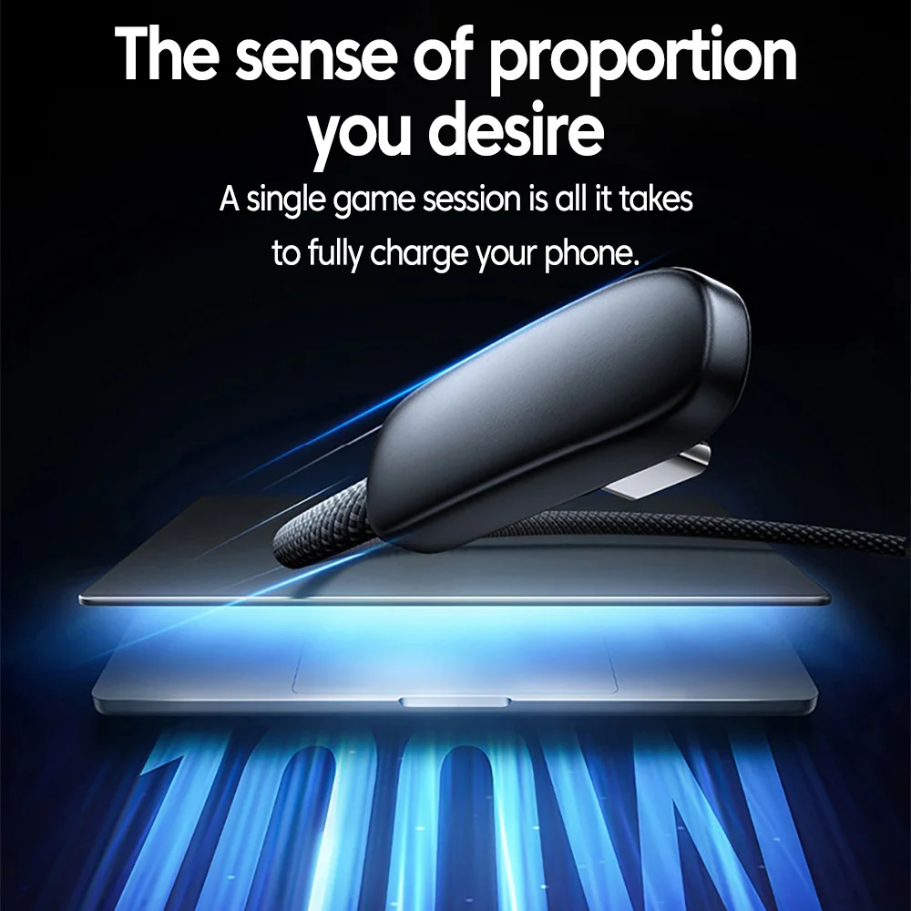 100W USB to Type C 고속 충전 90 °   엘보우 데이터 케이블 PD USB C 슈퍼 충전 게임 케이블 (삼성 S23 S22 화웨이 POCO 리얼미용)