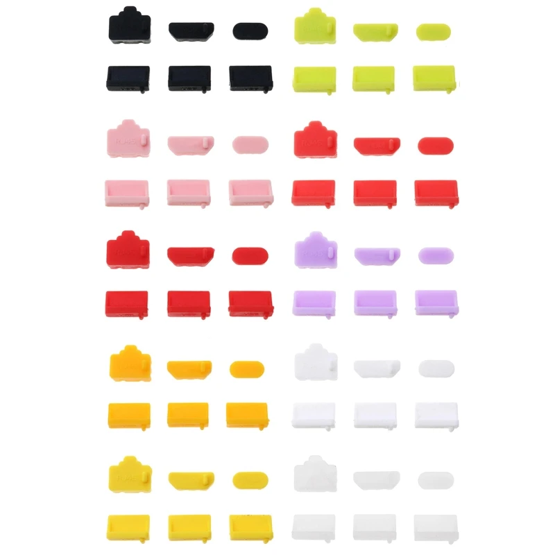 6 Pezzi/Set Set Di Tappi Antipolvere Per Host In Silicone Tappo Di Protezione Per Copertura Usb Rj45 Per Console Di Gioco Ps3