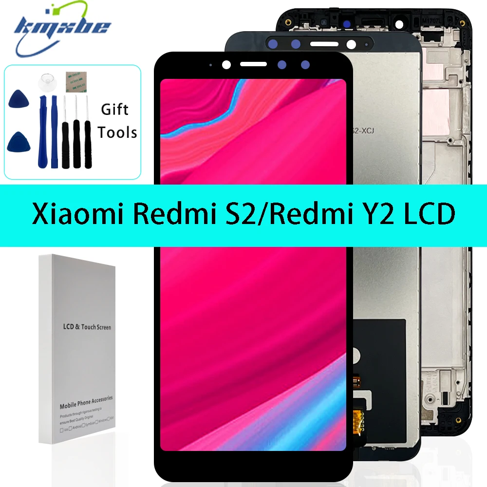 Kmxbe 5.99 Original LCD For Xiaomi Redmi S2 M1803E6G M1803E6H Display Touch Screen Digitizer Assembly With Frame For Redmi Y2 original amoled for xiaomi mi a3 cc9e lcd display touch screen digitizer assembly with frame