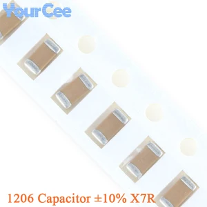 Конденсатор SMD 1206 ± 10% х7 R 1 мкф 2, 2 мкФ 3, 3 мкФ 4, 7 мкФ 10 мкФ 22 мкФ 1 нФ 220 НФ 22 НФ 10 нФ 47 НФ МФ-ПФ,