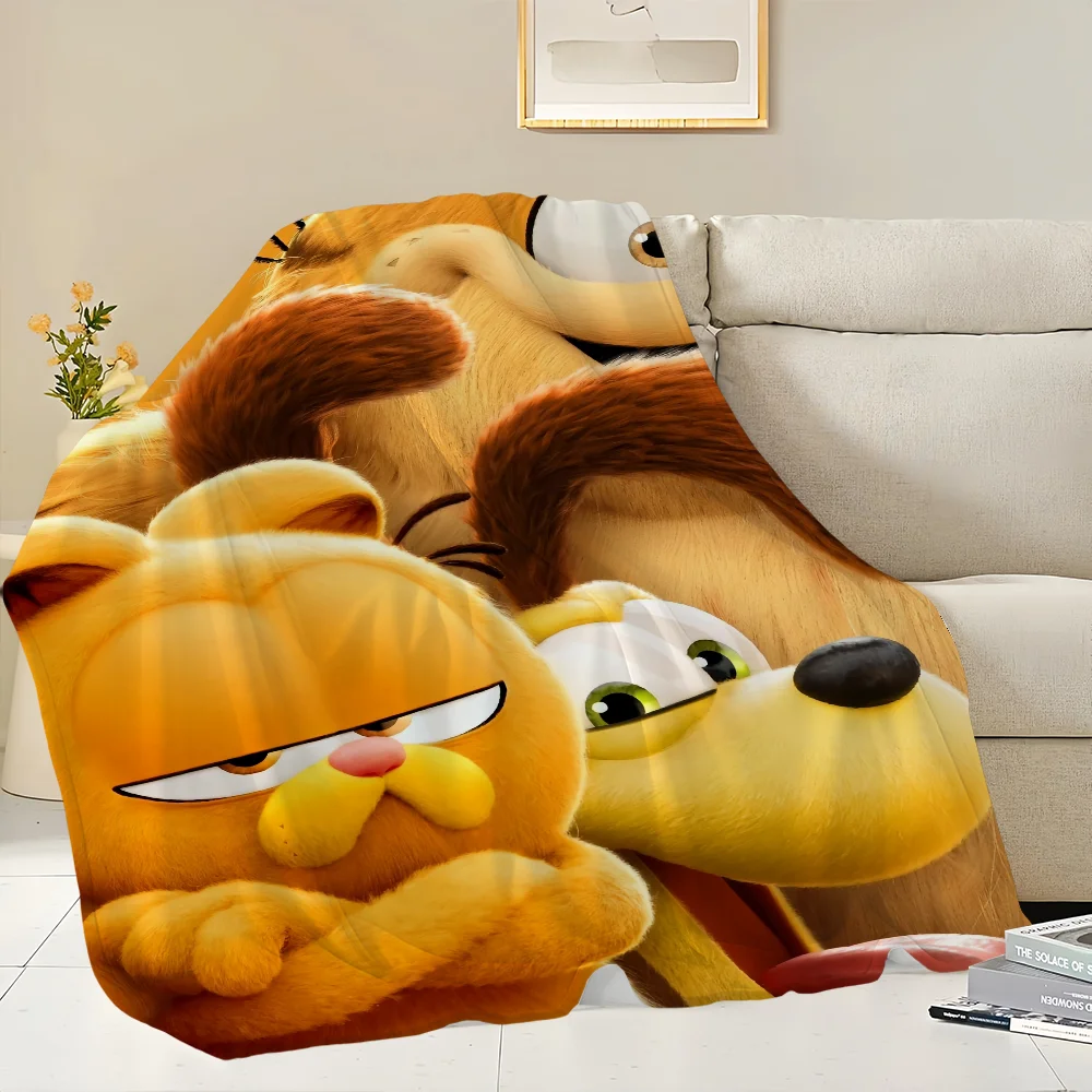 Cartoon G-Garfields Blanket Skin friendly comfort warm soft plush blanket suitable sofa living room office bedroom 2