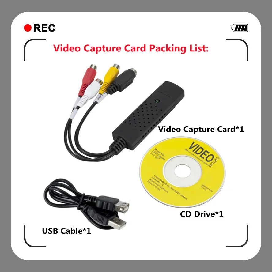 Vhs To Digital Converter Usb 2.0 Video Converter Audio Capture Card Vhs Vcr  Tv To Digital Converter Support Win 7/8/10 - Video & Tv Tuner Cards -  AliExpress