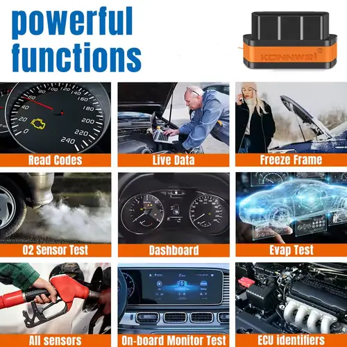 2025 New KONNWEI KW901 ELM327 V1.5 Bluetooth5.0 Car Auto OBD2 Scanner Android/IOS Car Diagnostic Tool Code Reader pk Vgate ICAR2 - Image 2