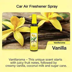 Luxury Car Air Freshener Spray, Portable Bottle, Deodorizing and Refreshing Experience (Vanillaroma)
