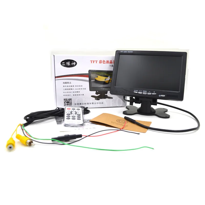 4 / 1024X600 ڵ  7 ġ TFT LCD ÷  DC 12V ڵ Rearview Ȩ   ī޶  