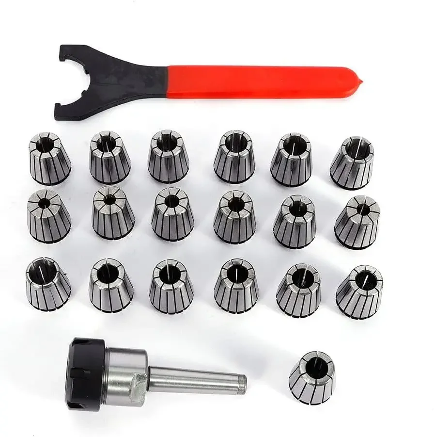 19-teiliges Federspannzangen-Set, Klemmen, CNC-Werkzeug, Spannzangenfutter zum Fräsen, Bohren, Bohren für MT2-Heckloch, 2–20 mm – Detail 4