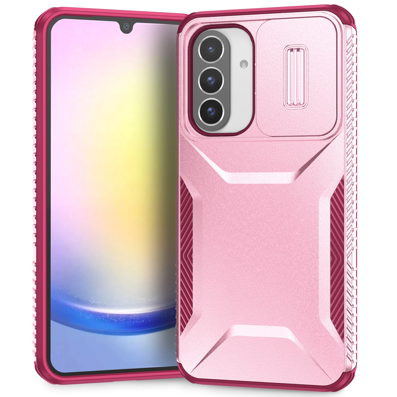 Armor Shockproof Case with Camera Lens Slide Cover