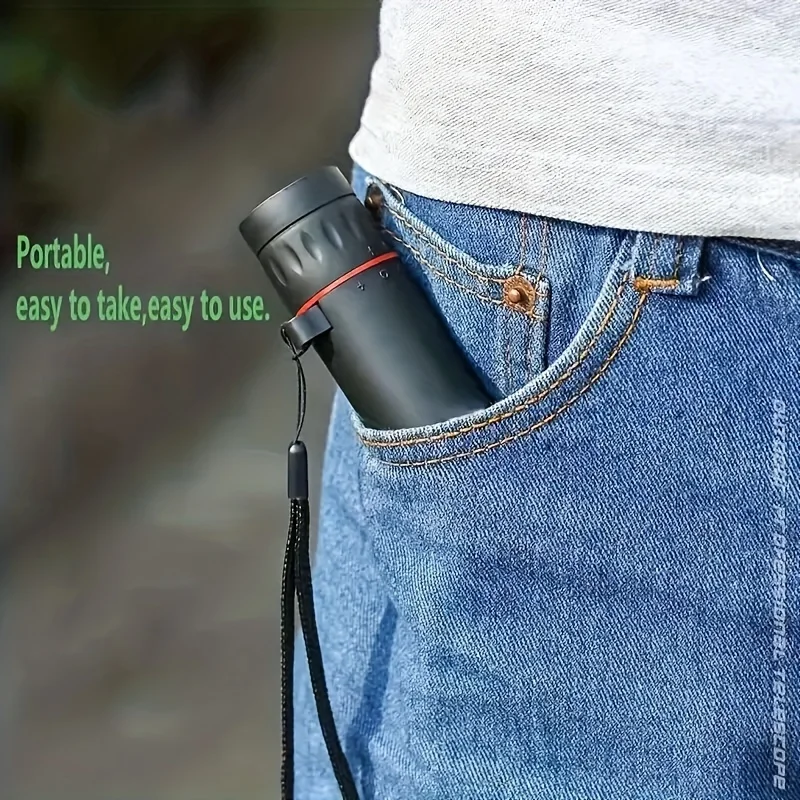 2000X25 Hd Monocular Telescope Zooming Focus Green Film Binocular Optical Hunting Tourism Scope for Outdoor 3