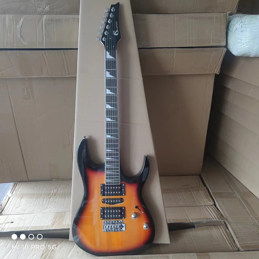 Acoustic Electric Guitar 6 Strings 24 Frets Electric Guitar Maple Body Electric Guitar Professional Guitarra With Necessary Parts & Accessories Guitar Capo Acoustic Guitar Strings