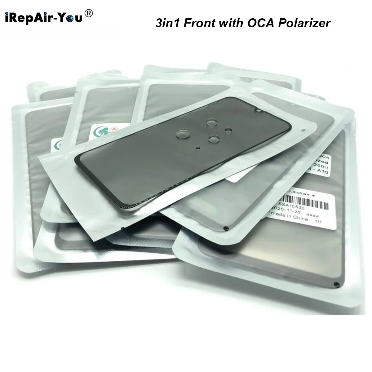 5Pcs Screen Outer Glass Kit with OCA and Polarizer