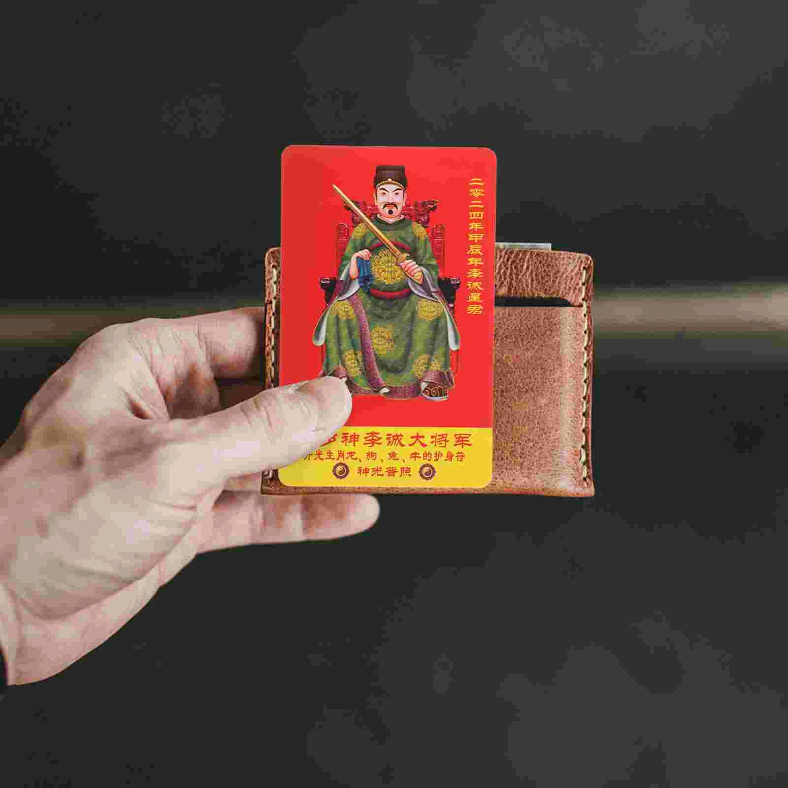 

Chinese Style Amulet General Taisui Card Luck Auspicious Success Protection Card Christmas Decorations