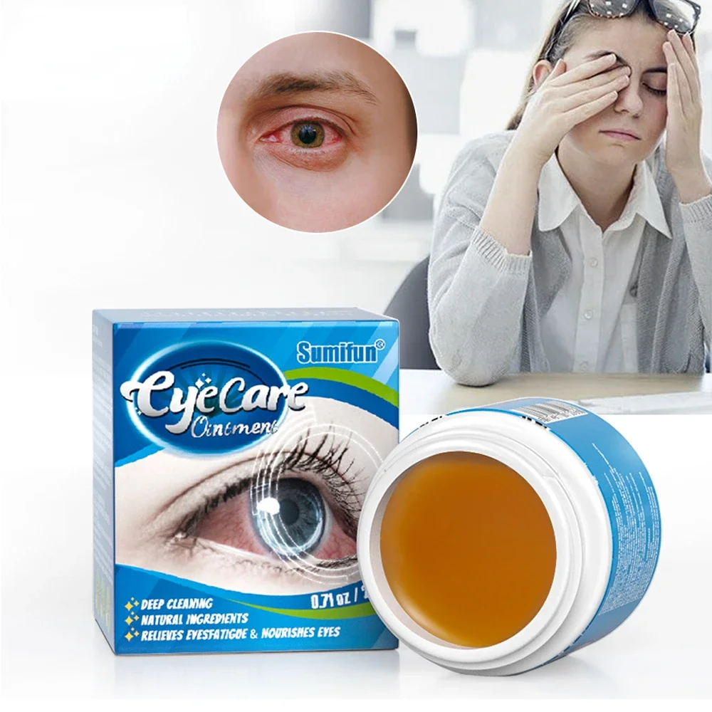 

Eye Care Cream Anti Fatigue Dry Eye Relief Ointment Protect Eyesight Myopia Stenopeic Vision Red Blood Strike Conjunctivitis