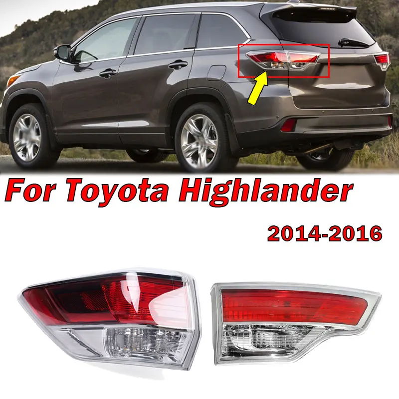 For-Toyota-Highlander-2014-2015-2016-Car-Rear-Tail-Light-Warning-Signal ...