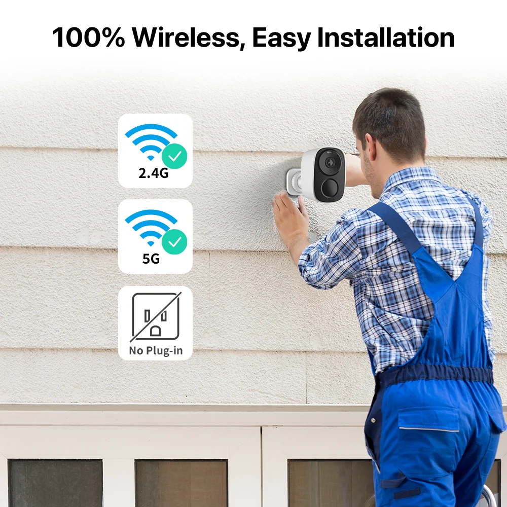 Vstarcam 2K Solar Security Cameras Wireless Outdoor Battery Powered 6