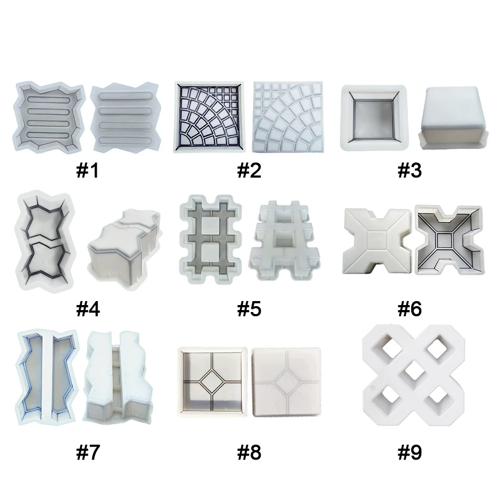 Plastic Path Maker Reusable DIY Path Paving Concrete Brick Mould Garden Concrete Brick Mold for Sidewalk Walkway Patio