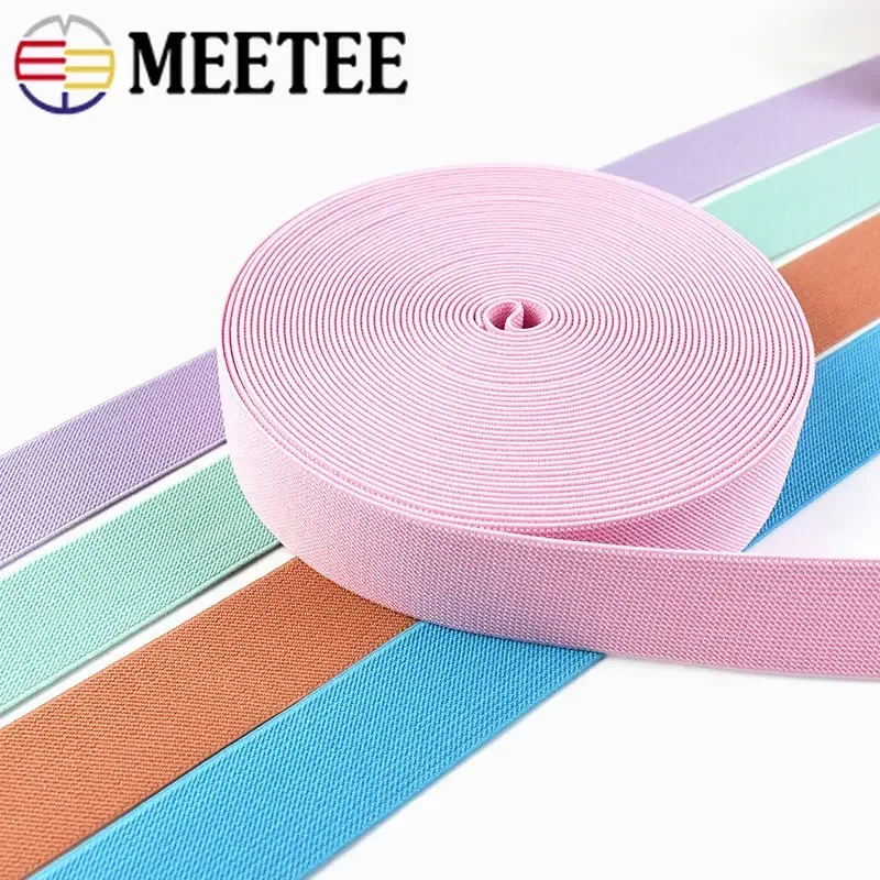 Meetee 의류 수리용 탄성 밴드, 바지 스트레치 스트랩, 원단 테이프, DIY 의류 재봉 액세서리, 25-40mm, 2/3 미터