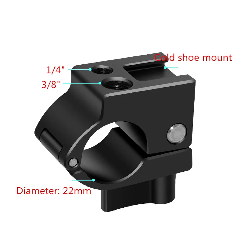 中古-非常に良い】 CAMVATE 15mmロッドクランプ ネジ穴1 4 三つ+