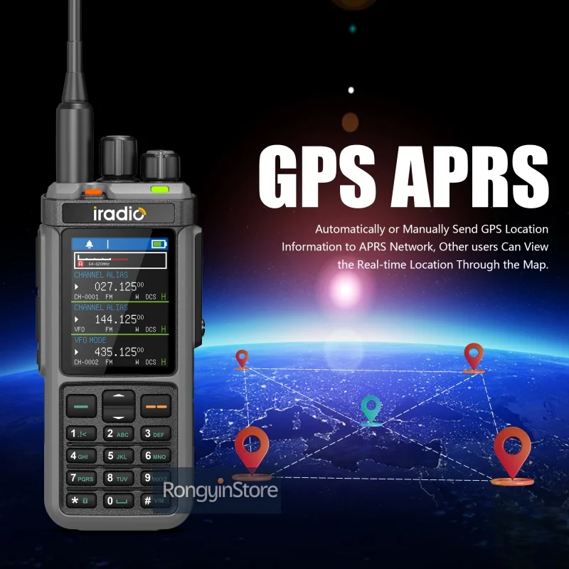 Talkie-walkie UV-98 Plus, Grand écran 2.4", Bande Aérienne, SSB LSB CW, 2400mAh