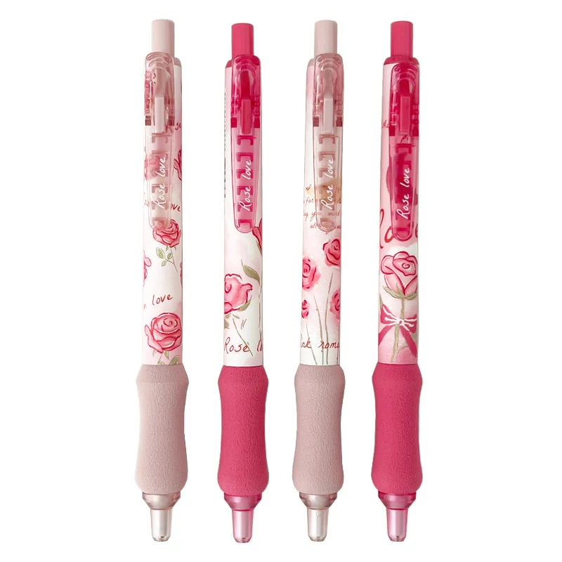 

Vintage Rose Mechanical Pencil 0.5mm Sponge Sheath Automatic Pencil Kawaii Press Pen Stationery Gift for School Office Supplies