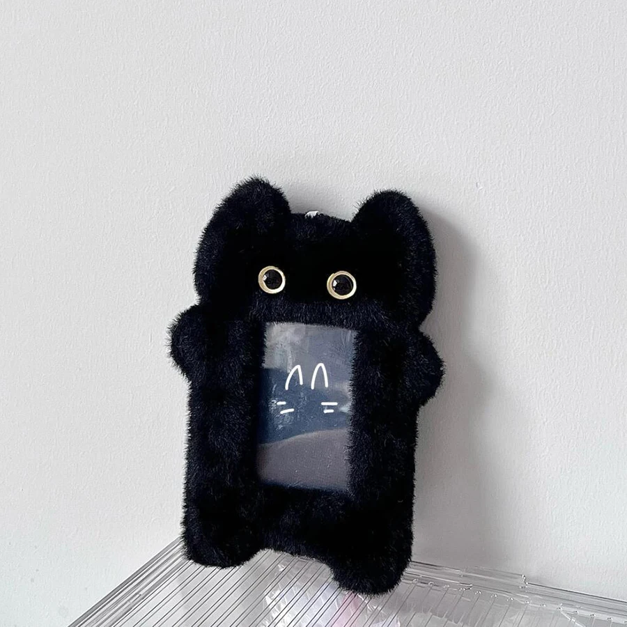 1pcs Lovely Plush Photocard Holder Kpop 3inch Photo Sleeve Pendant Protective Case Student Cover 2
