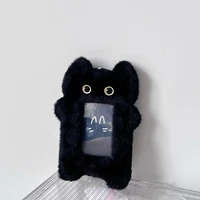 1pcs Lovely Plush Photocard Holder Kpop 3inch Photo Sleeve Pendant Protective Case Student Cover 2